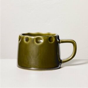 10-Ounce Carved Edge Ceramic Mug Green - Hearth & Hand™ with Magnolia